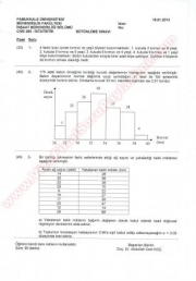 İstatistik Bütünleme Soruları -2012