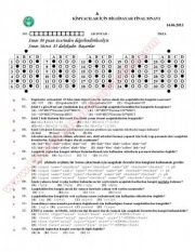 Kimyacılar İçin Bilgisayar Final Soruları ve Cevapları (2013)