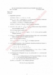 Kompleks Fonksiyonlar Teorisi Vize Soruları