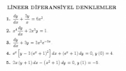 Lineer Diferansiyel Denklemler Çalışma Soruları