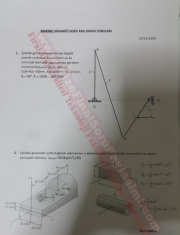 Makine Dinamiği Vize Soruları - 2014