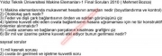 Makine Elemanları -1 Final Soruları 2010
