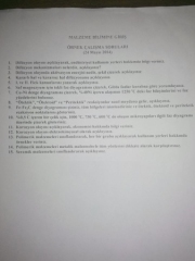 Malzeme Bilimine Çalışma Soruları