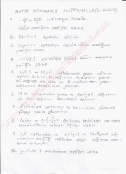 Matematik 1 Alıştırmalar 1