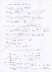 Matematik 1 Alıştırmalar 2