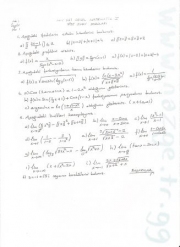 Matematik 1 Vize Soruları