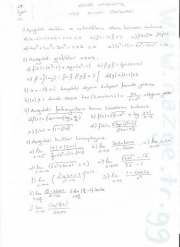 Matematik 1 Vize Soruları