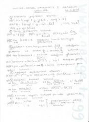 Matematik 1 Vize Soruları