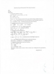 Matematik 1 Vize Soruları