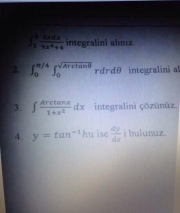 Matematik -2 Final Soruları