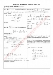 Matematik-2 Final Soruları Ve Cevapları