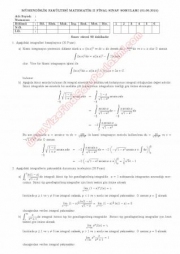 Matematik -2 Final Soruları ve Çözümleri -KKÜ