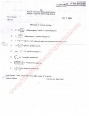 Matematik -2 Vize Soruları Ortak