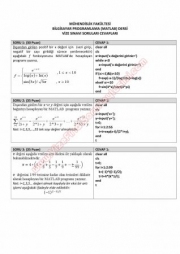 Matlab Dersi Vize Soruları ve Cevapları
