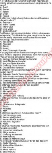 Medeni Hukuk -2 Vize Soruları 2013