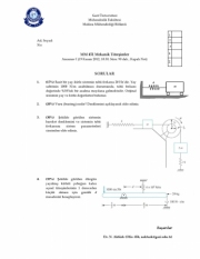 Mekanik Titreşimler Vize Soruları ve Cevapları