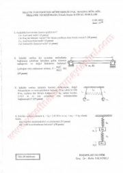 Mekanik Titreşimleri Final Soruları Ve Cevapları-2014