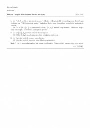 Metrik Uzaylar-1 Bütünleme Soruları
