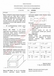 Mikrodalga Tekniği Final Soruları 2012