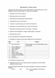 Mikroişlemciler -1 Vize ve Final Çalışma Soruları