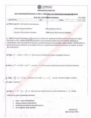Mühendislik Matematiği Vize Soruları