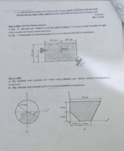 Mühendislik Mekaniği-1 Bütünleme Soruları