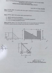 Mühendislik Mekaniği-1 Final Soruları
