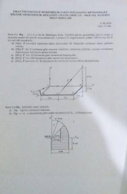 Mühendislik Mekaniği-1 Mazeret Soruları