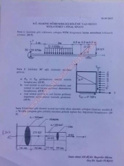 Mukavemet -1 Final Soruları