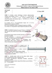 Mukavemet-2 Vize Soruları - 13.04.2009