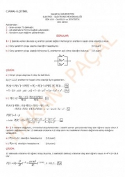 Olasılık Ve İstatistik Vize Soruları Ve Cevapları