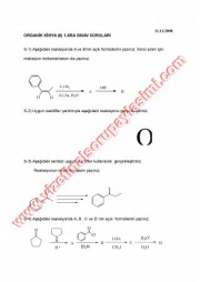 Organik Kimya-2 Vize Soruları-2008