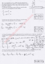 Physics-1 First Midterm Questions and Solutions - year 2000 spring