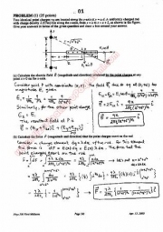 Physics-2 First Midterm Questions and Solutions 2000