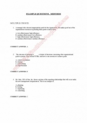 Principles of Management - Midterm Questions and Answers (Yönetim İlkeleri)