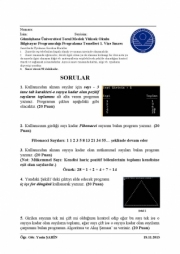 Programlama Temelleri Dersi Vize Soruları 2013