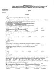 Programlamaya Giriş Dersi Final Soruları (B - Grubu)