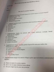 Protetik Diş Tedavisi Final Soruları 2015