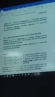 Sayısal Analiz Vize Soruları