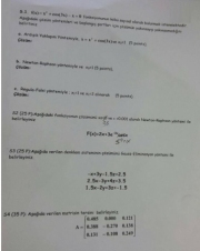 Sayısal Çözümleme Dersi Final Soruları