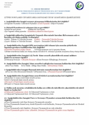 Sermaye Piyasası İşlemleri Vize Soruları ve Cevapları