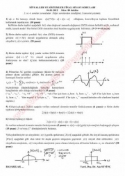 Sinyaller Ve Sistemler Final Soruları Ve Çözümleri - 2012