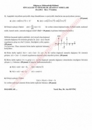 Sinyaller Ve Sistemler Vize Soruları Ve Çözümleri - 2012