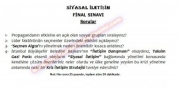 Siyasal İletişim Final Soruları - 2014