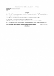 Soyut Cebir 2 Vize Soruları 2011