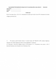 Soyut Matematik 2 Vize Soruları
