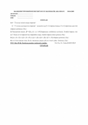 Soyut Matematik Final Soruları 2009