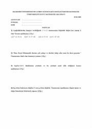 Soyut Matematik Vize Soruları 2008