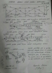 Statik Dersi Vize Soruları - 2016