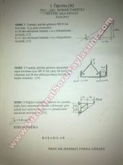 Statik Vize Soruları-2012